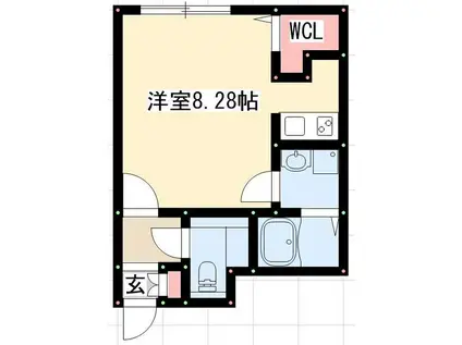 BRANCHE桜山III(1K/5階)の間取り写真