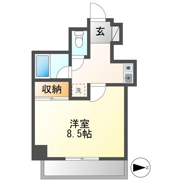 CREVIA GIFU(1K/6階)の間取り写真
