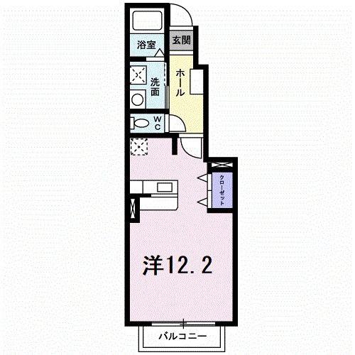 S&Aスクエア(ワンルーム/1階)の間取り写真