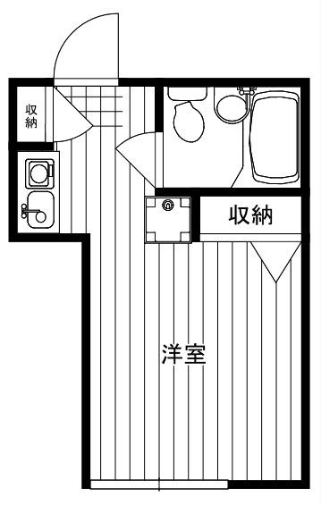 ファーストヒルズ(ワンルーム/1階)の間取り写真