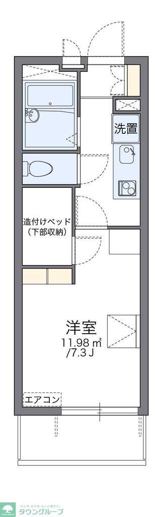 レオパレスミュートス テセラ(1K/3階)の間取り写真
