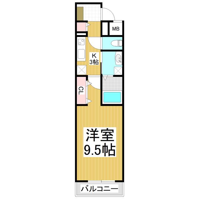 コンフォーティア小柴見(1K/3階)の間取り写真