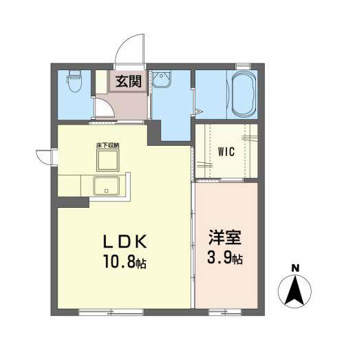 ネイビーハウス大手町(1LDK/1階)の間取り写真