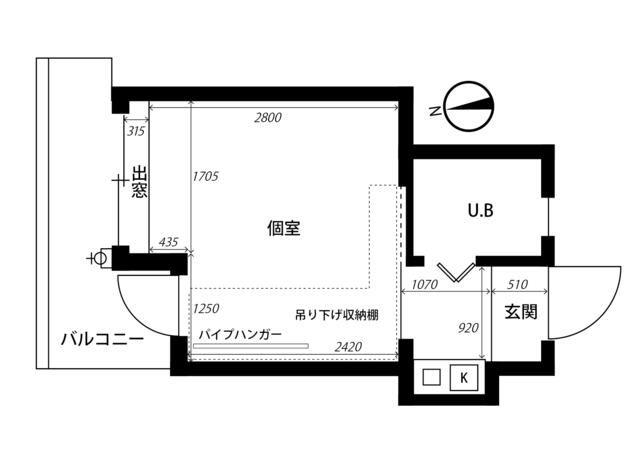 柏木MURA(1K/6階)の間取り写真