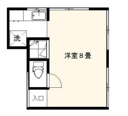小上荘A館(1K/2階)の間取り写真