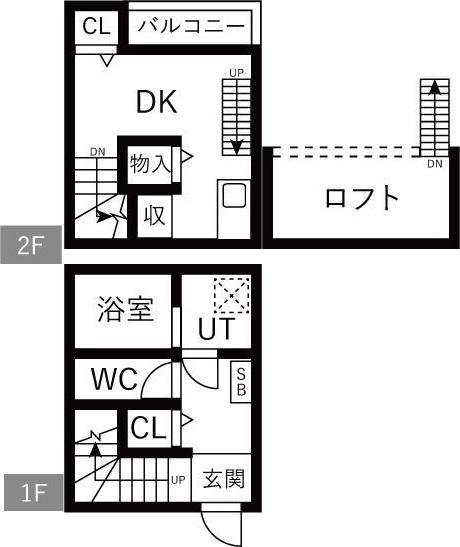 ジョイハーモニー南川町(1DK/1階)の間取り写真