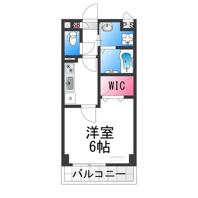 アンプルールフェール堺東(1K/2階)の間取り写真