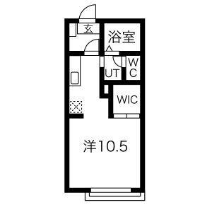クラヴィエN-IV(ワンルーム/1階)の間取り写真