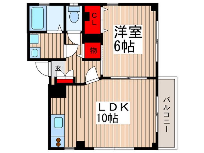 ニューライフ前原(1LDK/3階)の間取り写真