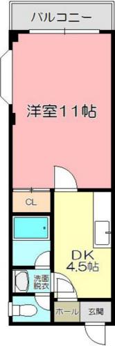 アメニティ 福寿(1DK/3階)の間取り写真
