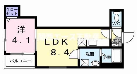 グラン コスモ(1LDK/1階)の間取り写真