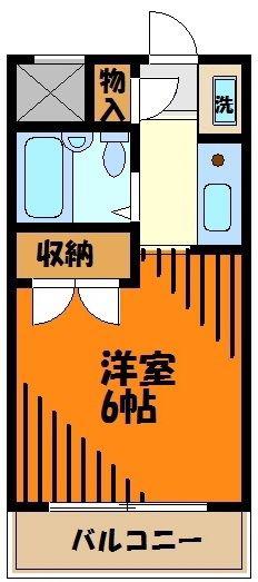 ポイントリューズ(ワンルーム/3階)の間取り写真