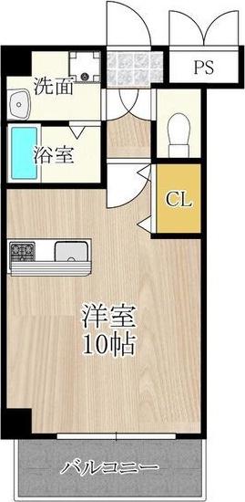 CITY SPIRE上新庄(ワンルーム/4階)の間取り写真
