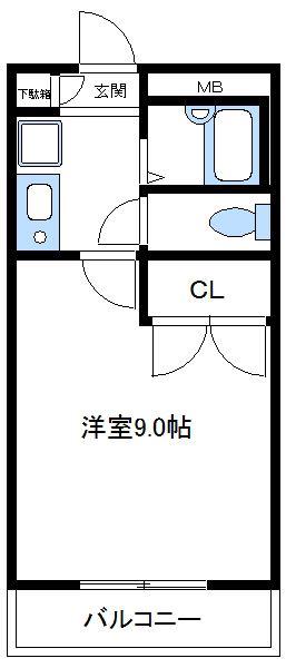 レオパレスTAKASAGO(1K/2階)の間取り写真