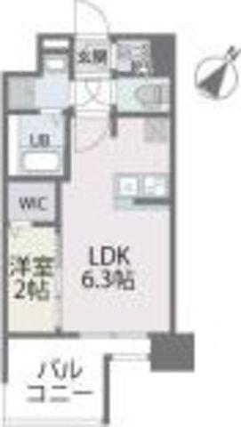 MODERN PALAZZO 博多デュオグランデウエスト(1LDK/3階)の間取り写真