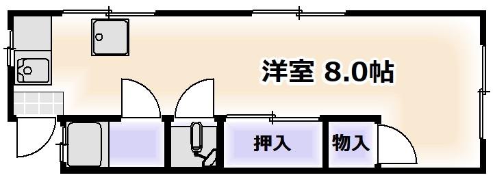 ニュー春日マンション(ワンルーム/3階)の間取り写真