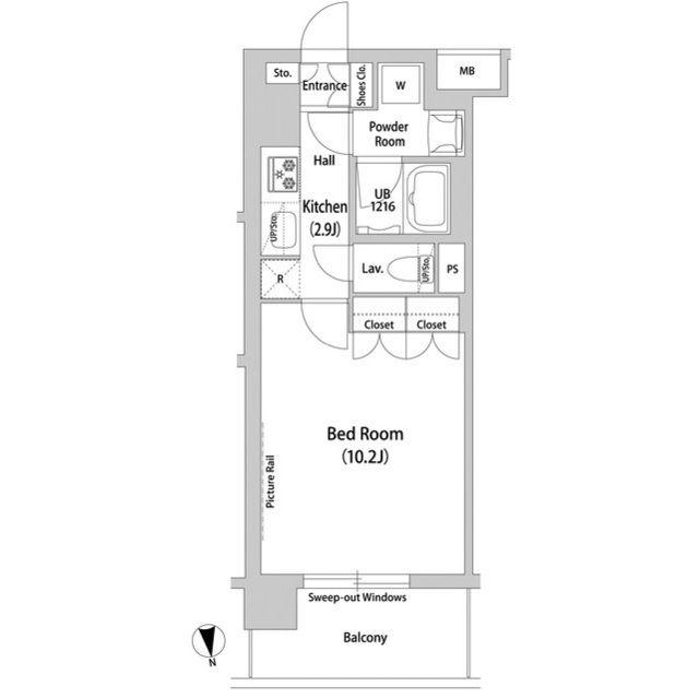 WORLD RESIDENCE 大手町(1K/8階)の間取り写真