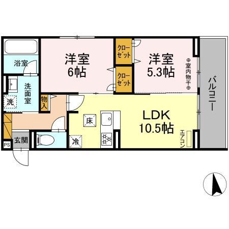 ROYAL(2LDK/1階)の間取り写真