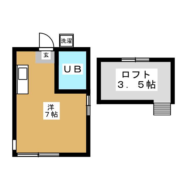 友多嘉ハイム(ワンルーム/2階)の間取り写真