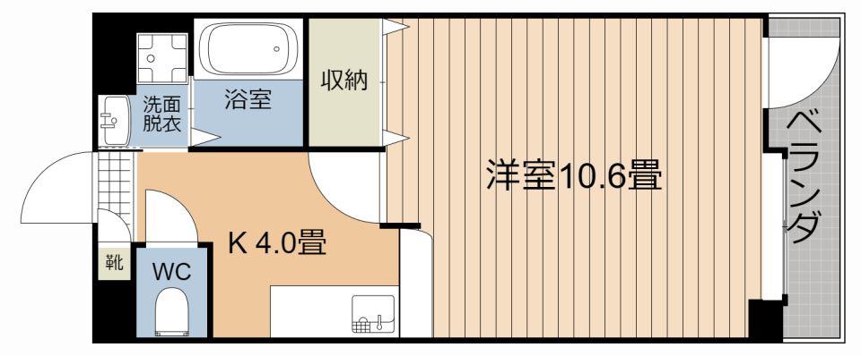 エトワールTM(1K/3階)の間取り写真
