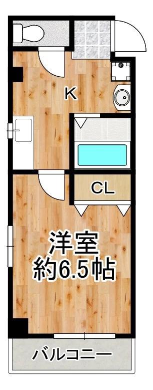 ヴィラナリー西九条(1K/4階)の間取り写真