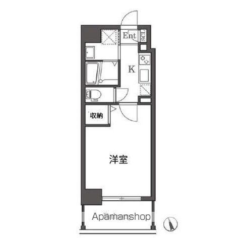 レブリアント清川I(1K/7階)の間取り写真