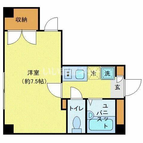 アンプルールフェールTAKEDA(1K/2階)の間取り写真