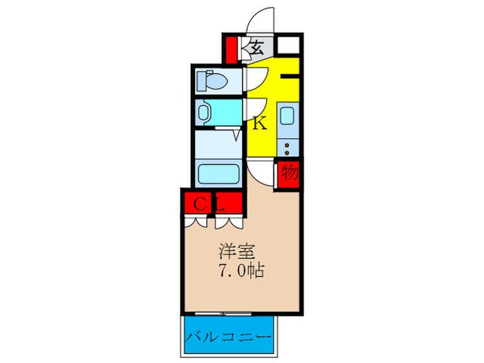アルティザ淡路駅東(1K/10階)の間取り写真