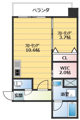 PRIMAVERA(1SLDK/5階)の間取り写真