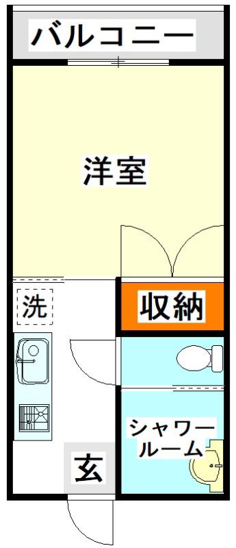 BELL VILLE I(1K/3階)の間取り写真
