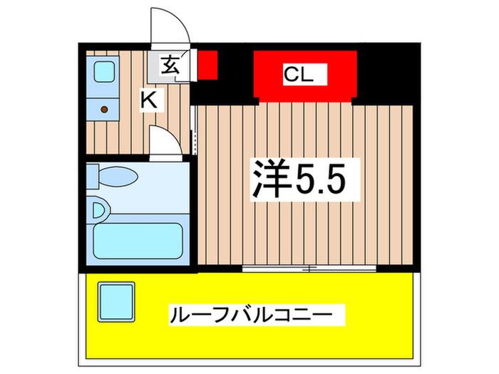 メゾン丸谷(1K/3階)の間取り写真