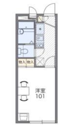 レオパレスシャルム(1K/1階)の間取り写真