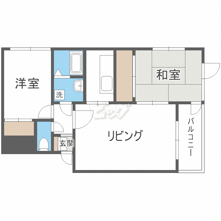 SK麻生36(2LDK/4階)の間取り写真