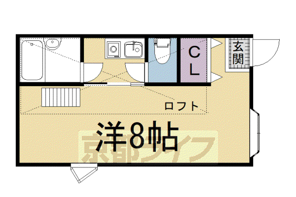 サンダ館II(1K/1階)の間取り写真