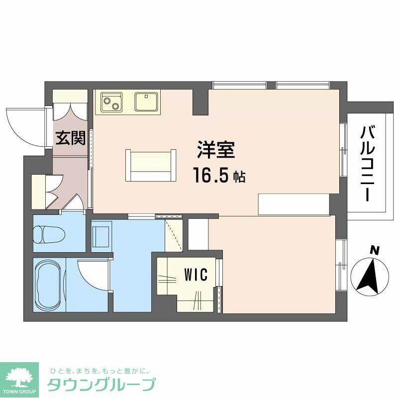 アンシャンテ長町南(ワンルーム/1階)の間取り写真