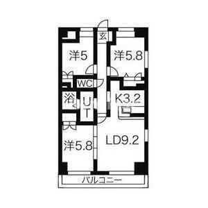 TK RESIDENCE 一宮駅西(3LDK/6階)の間取り写真