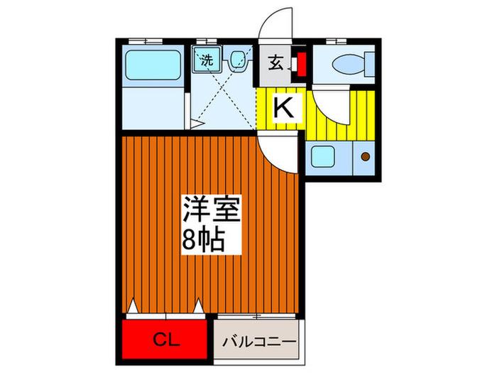 サンライズ・BLVD.中青木(1K/3階)の間取り写真
