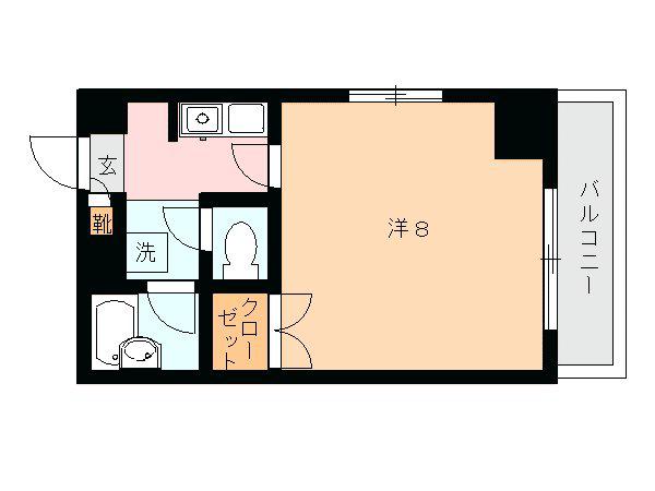 瀬戸マンション(1K/5階)の間取り写真