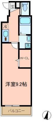 ベスト川口(1K/2階)の間取り写真