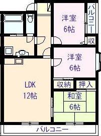 レジデンス小山(3LDK/2階)の間取り写真