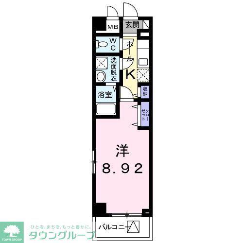 ハイツ・コスモス(1K/2階)の間取り写真