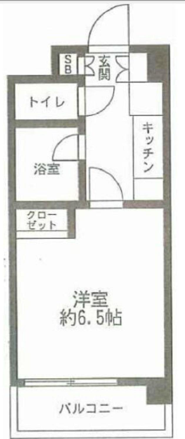 悠々コート西蒲田(1K/3階)の間取り写真