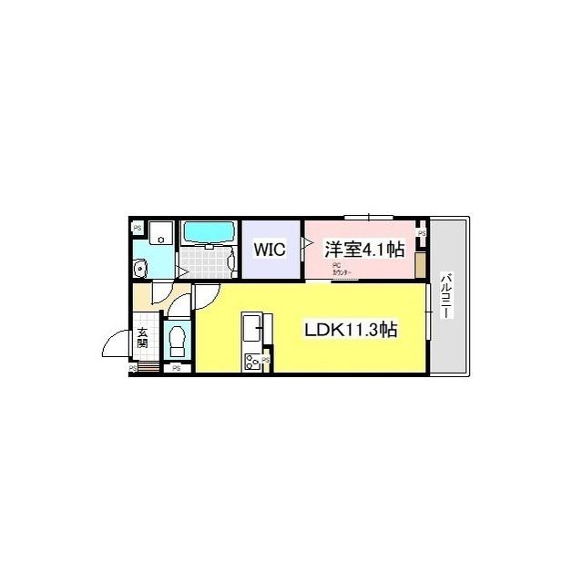 グランディール(1LDK/2階)の間取り写真