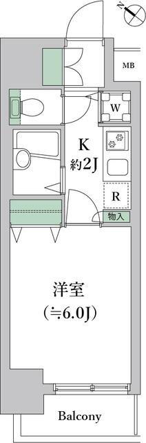 トーシンフェニックス田町(1K/8階)の間取り写真