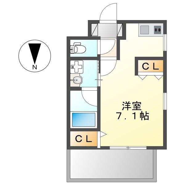 NEXTAGE SAKURAYAMA(ワンルーム/3階)の間取り写真