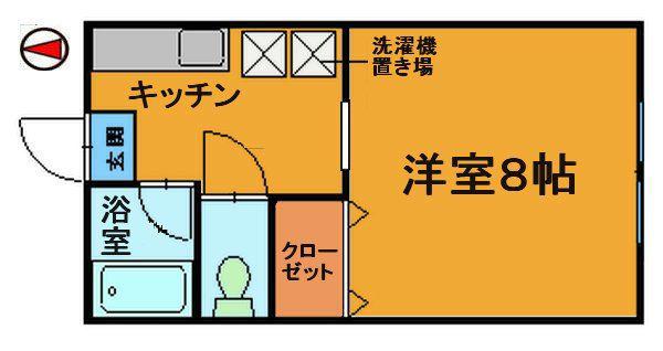 ポートニックハイツ(1K/2階)の間取り写真