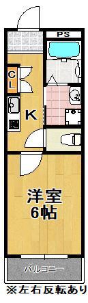 MERRY大正(1K/7階)の間取り写真