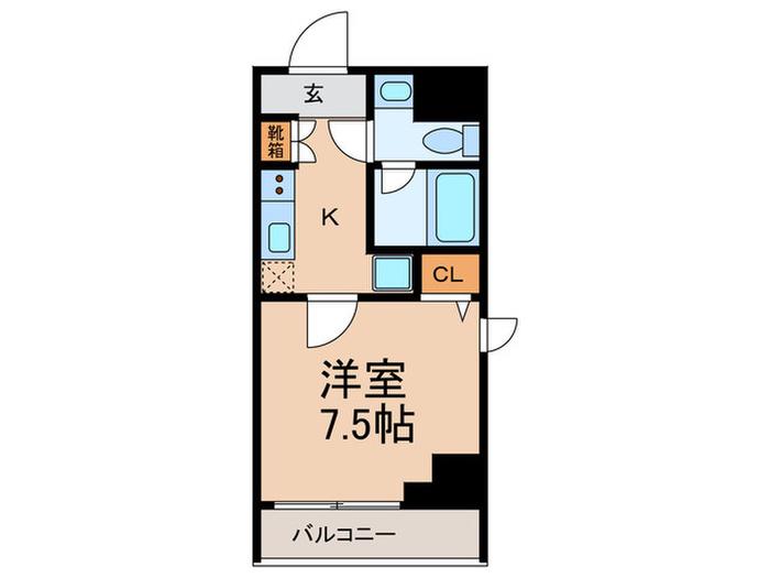 アルテシモ モーレ(1K/2階)の間取り写真