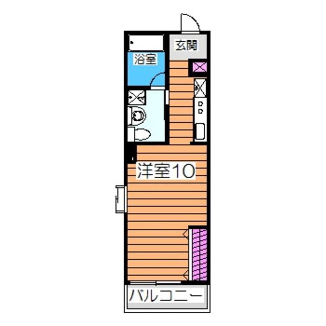 TKアンバーコート宿院(ワンルーム/5階)の間取り写真
