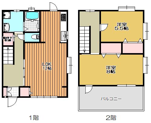 カーサIZZO(2LDK/1階)の間取り写真